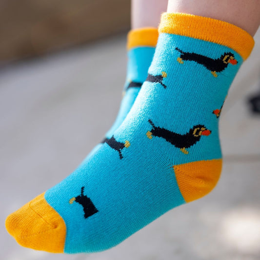 Children's Sausage Dog Bamboo Socks Socks Swole Panda