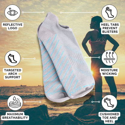 Grey Performance Trainer Socks Socks Swole Panda
