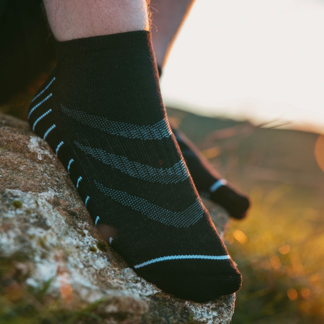 Black Performance Trainer Socks Socks Swole Panda