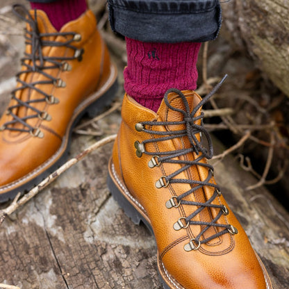Burgundy Bamboo Boot Socks Socks Swole Panda
