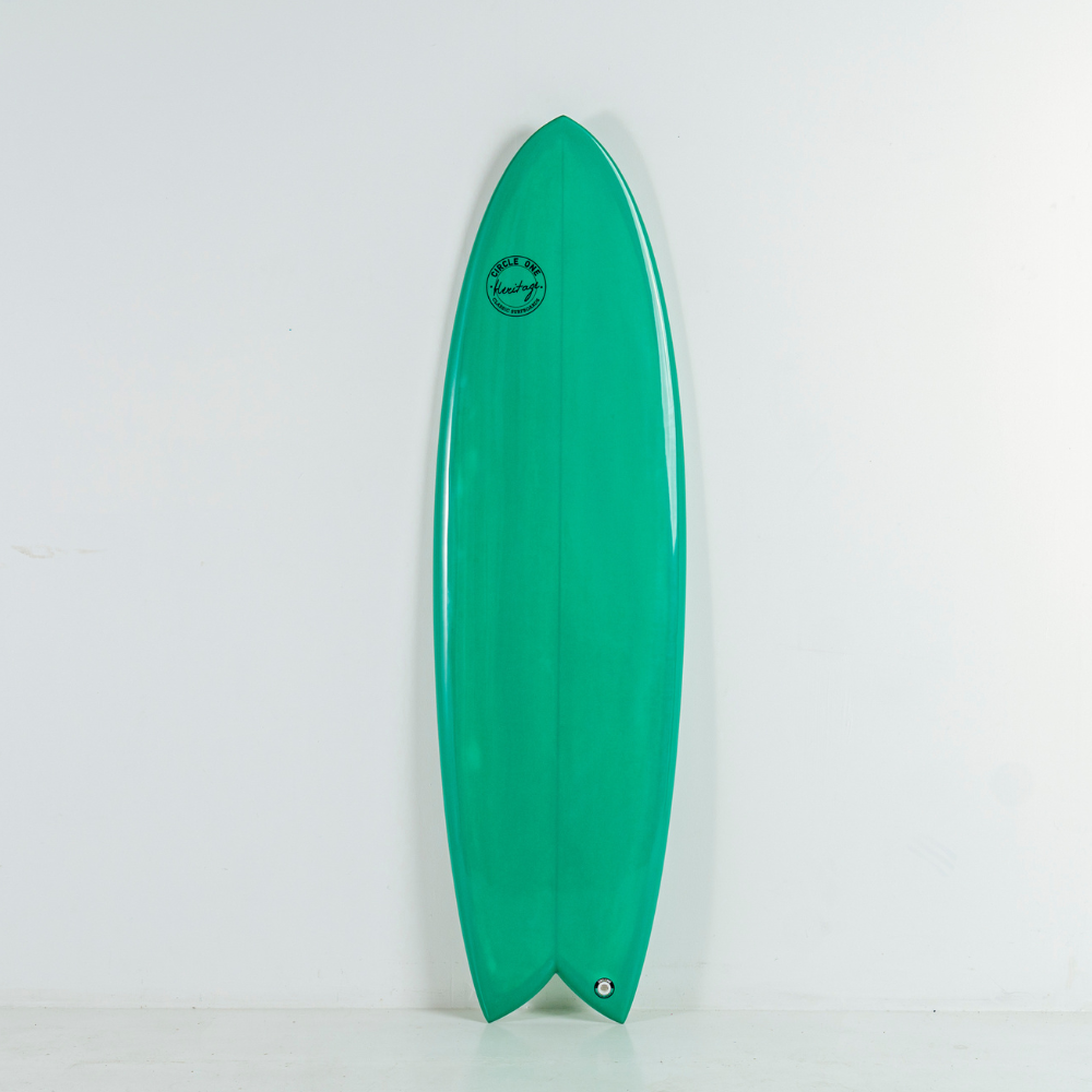 5' 11" Heritage Twin Keel Fish in Gloss Tint Surfboard Circle One Surf