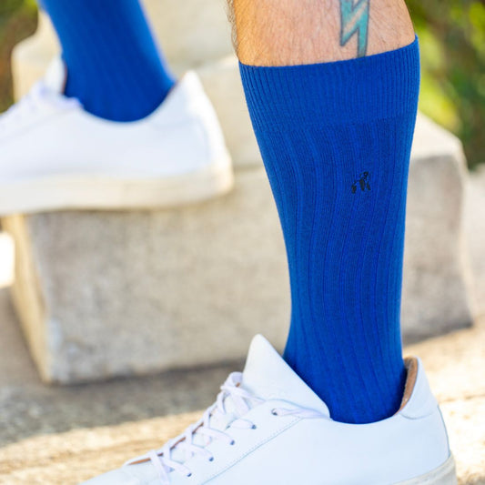 Royal Blue Bamboo Socks Socks Swole Panda