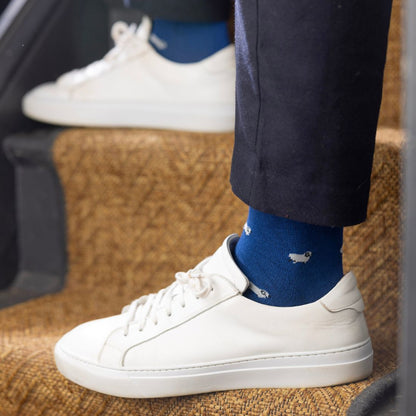 Navy Sheep Bamboo Socks Socks Swole Panda