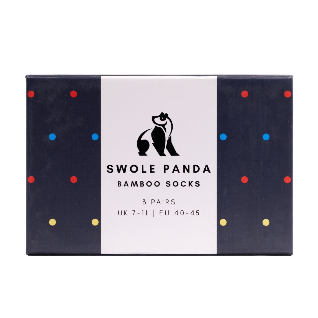 Multi Spot Sock Box - 3 Pairs of Bamboo Socks (His) Sock Gift Box Swole Panda