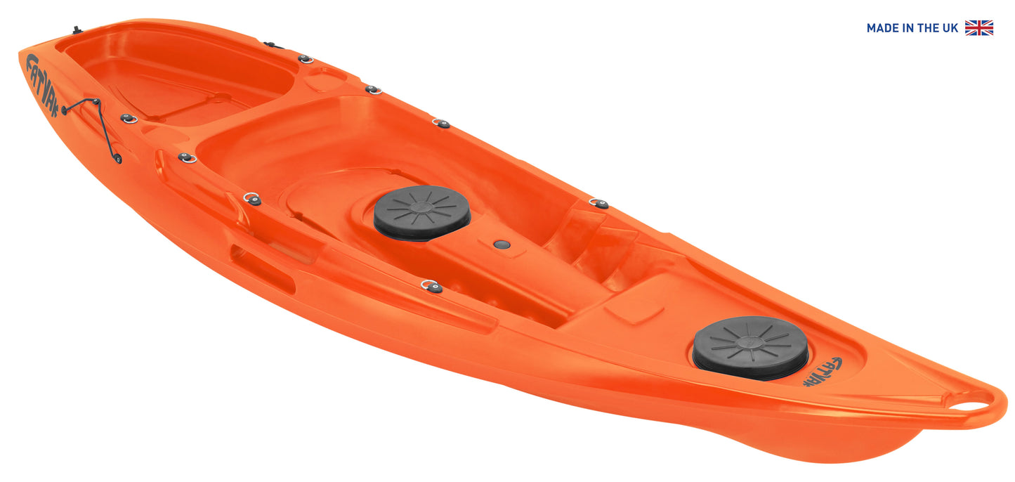 Kaafu Solo Kayak | Plastic Neutral | Orange | Lightweight & Stable