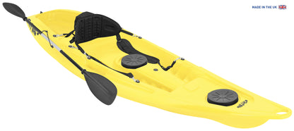 Kaafu Solo Fishing Kayak | Plastic Neutral | Yellow | Complete Package