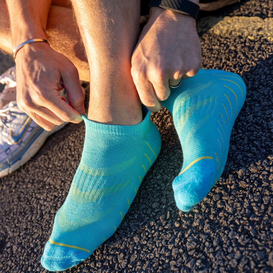 Blue Performance Trainer Socks Socks Swole Panda