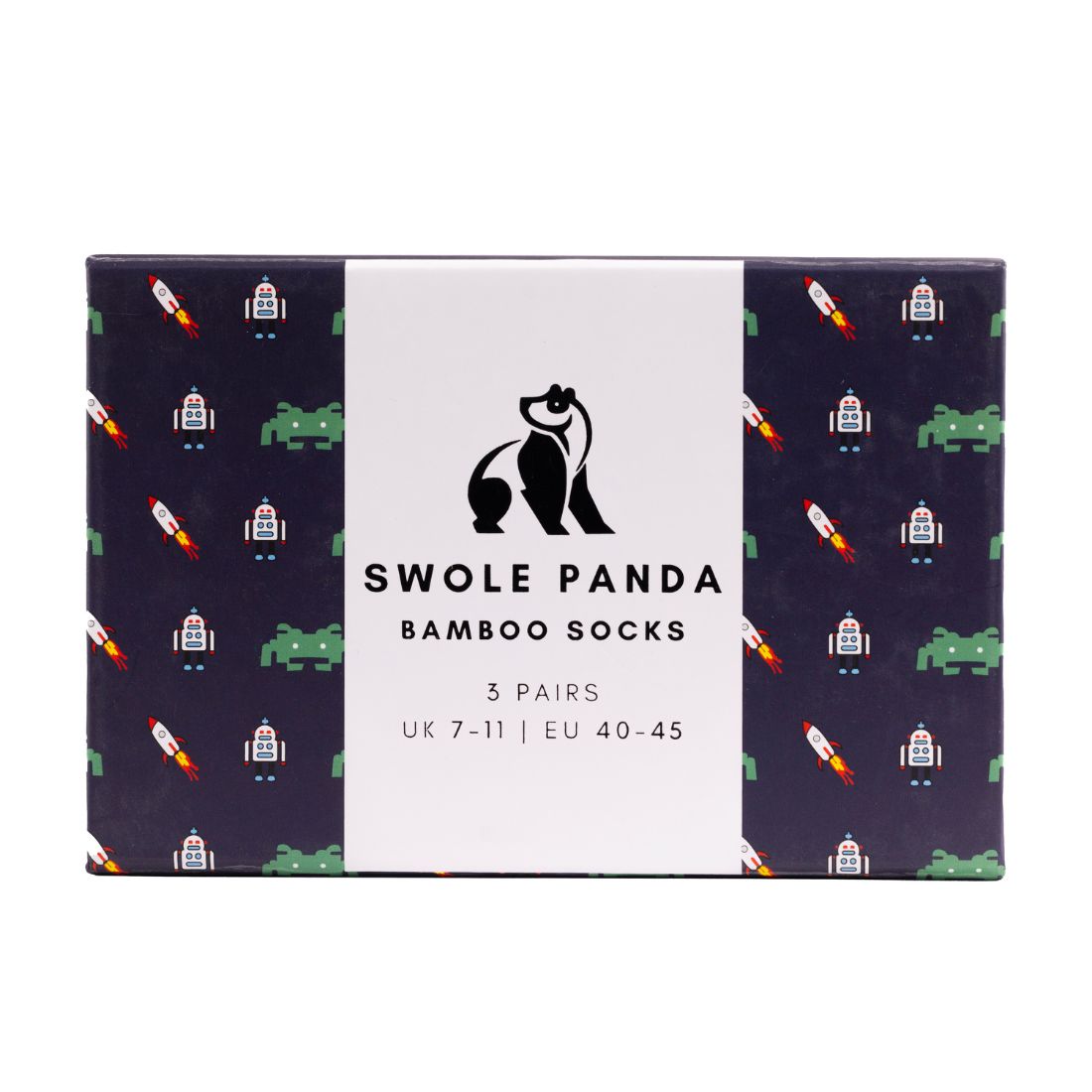 Outer Space Sock Box - 3 Pairs of Bamboo Socks (His) Sock Gift Box Swole Panda