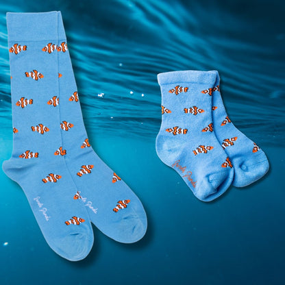 Clown Fish Matching Bamboo Socks (Adult & Child) Socks Swole Panda UK 4-7 (US 5-7.5 / EU 37-40) 2-3 YEARS