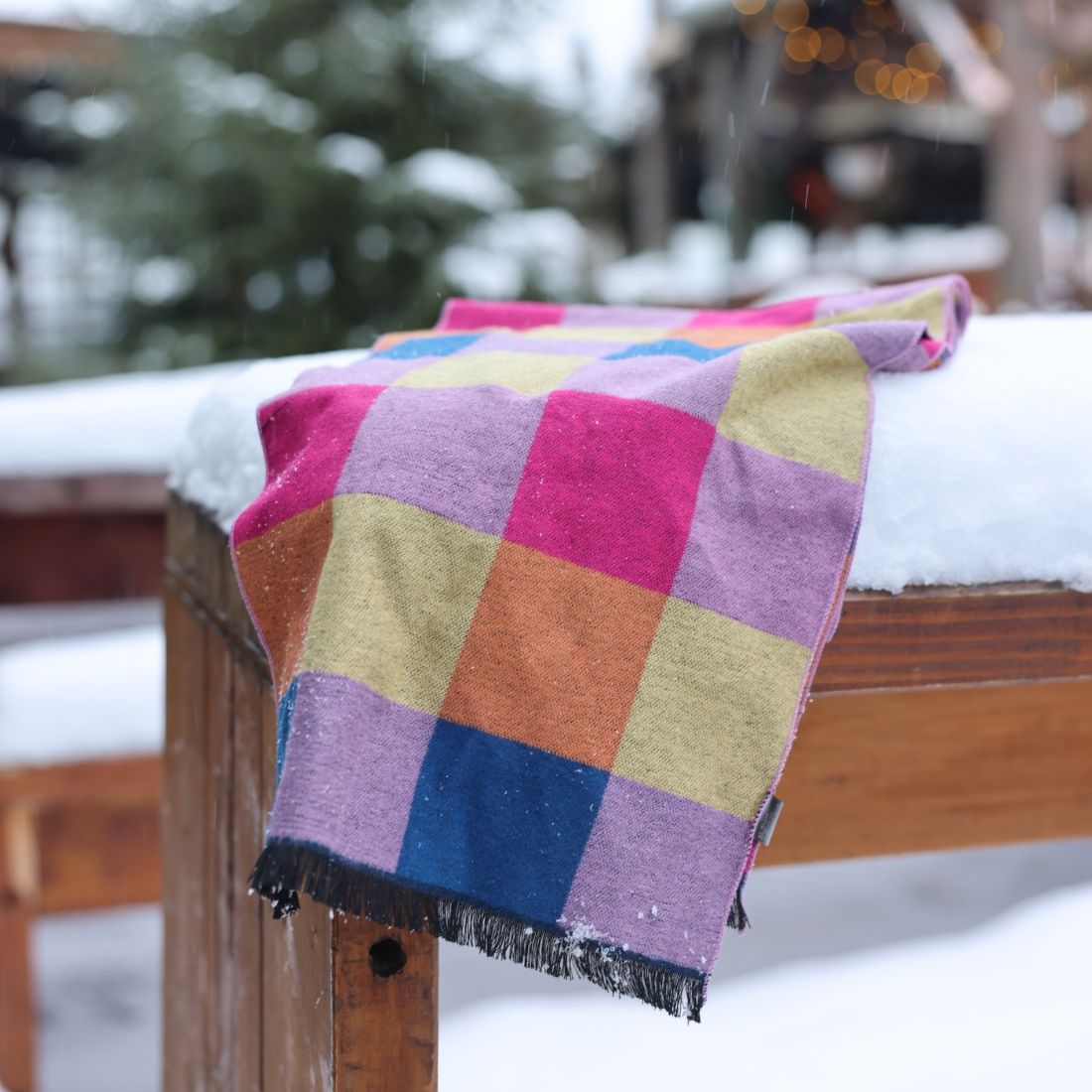 Bright Check Bamboo Scarf Scarves Swole Panda