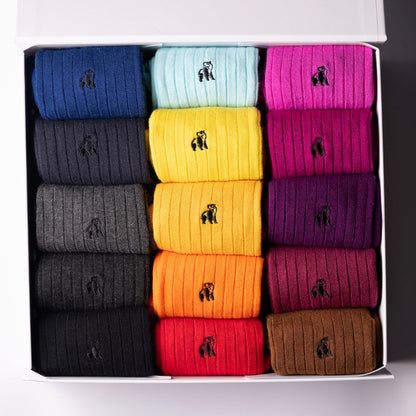 Ultimate Style Sock Box - 15 Pairs of Bamboo Socks Sock Gift Box Swole Panda UK 7-11 (US 8-12 / EU 40-47) Mainly plain