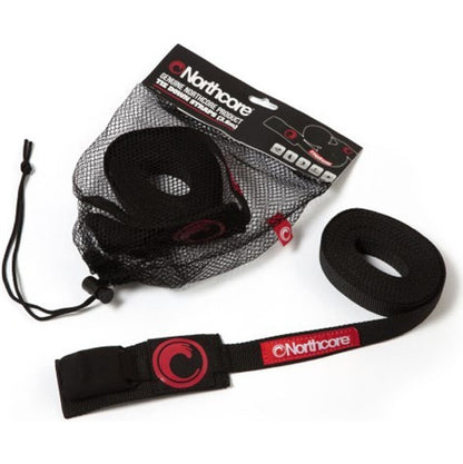Northcore 3.6m Surfboard Roof Rack Tie Down Straps (Pair) Black