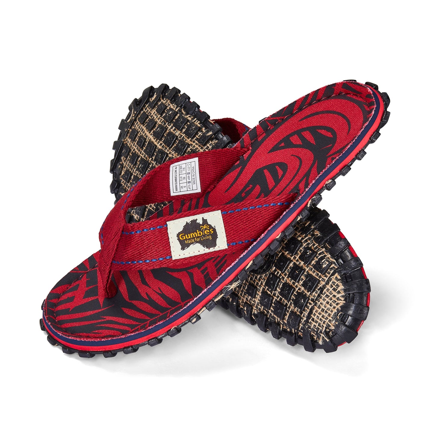 Islander Flip-Flops - Men's - Red G Islander Flip-Flops Gumbies