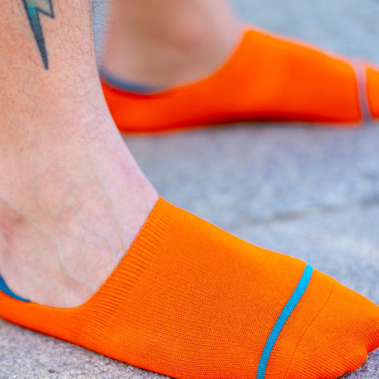 Neon Orange "No-Show" Bamboo Socks Socks Swole Panda