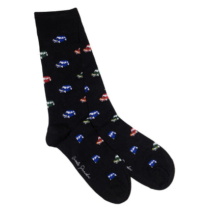 Racing Car Sock Box - 4 Pairs of Bamboo Socks (His) Sock Gift Box Swole Panda