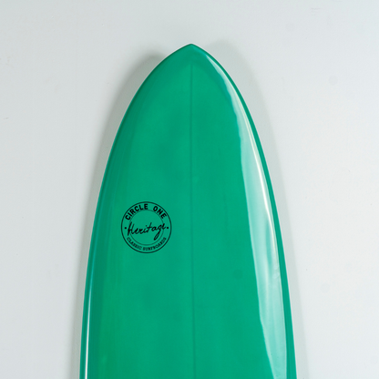7' Heritage Round Tail Retro Egg Surfboard in Gloss Tint Mid Length Mini Mal Circle One Surf