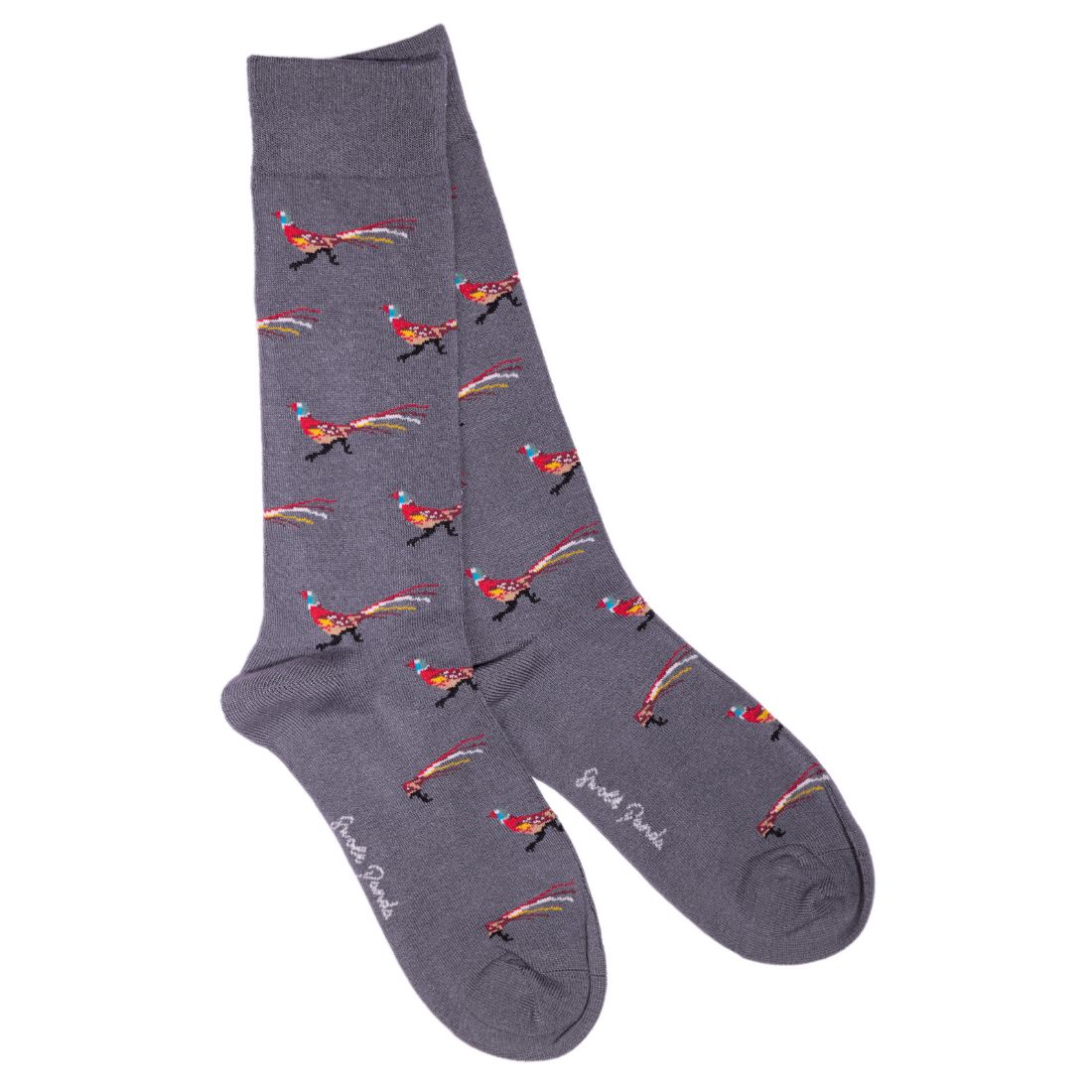 Grey Pheasant Bamboo Socks Socks Swole Panda