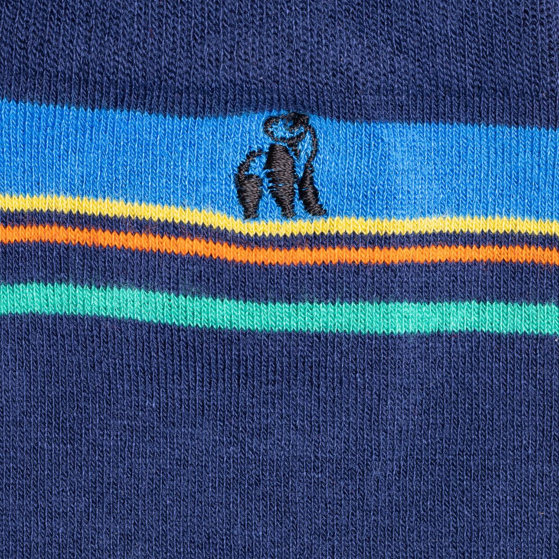Royal Blue Multi Stripe Bamboo Socks Socks Swole Panda