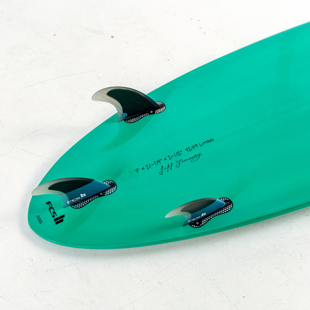 7' Heritage Round Tail Retro Egg Surfboard in Gloss Tint Mid Length Mini Mal Circle One Surf