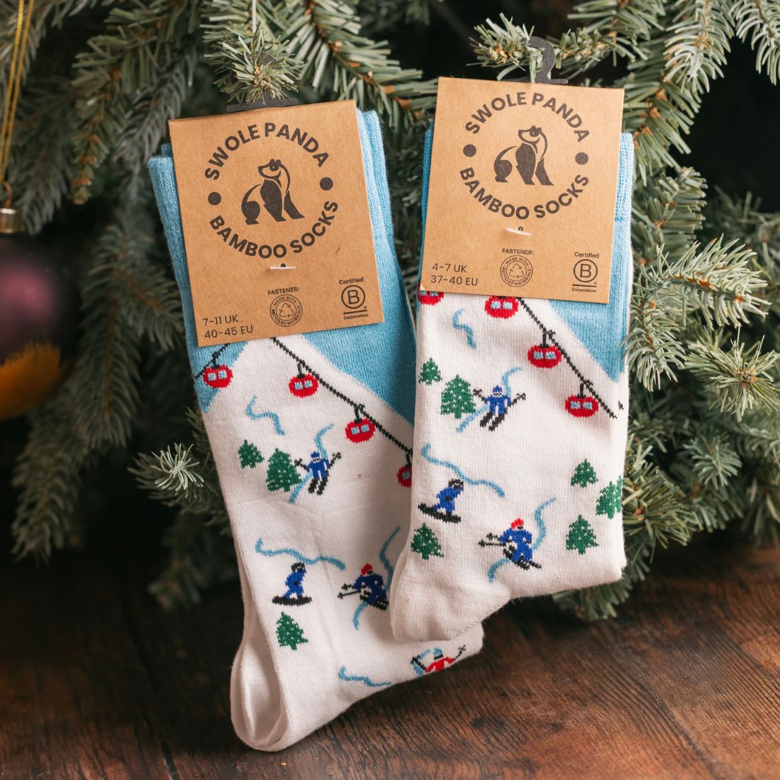 Ski Slope Bamboo Socks Socks Swole Panda