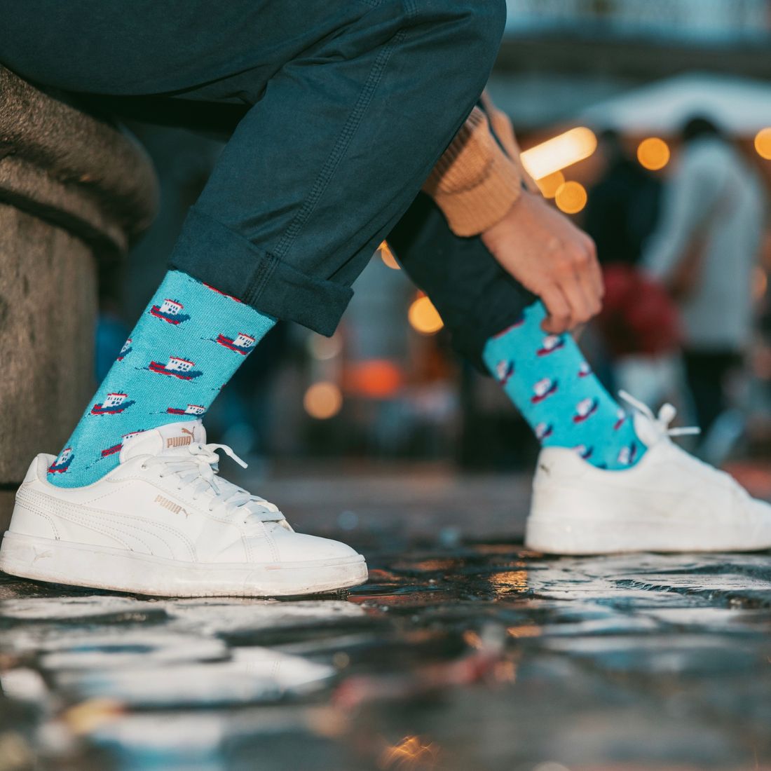 Motor Boat Bamboo Socks Socks Swole Panda