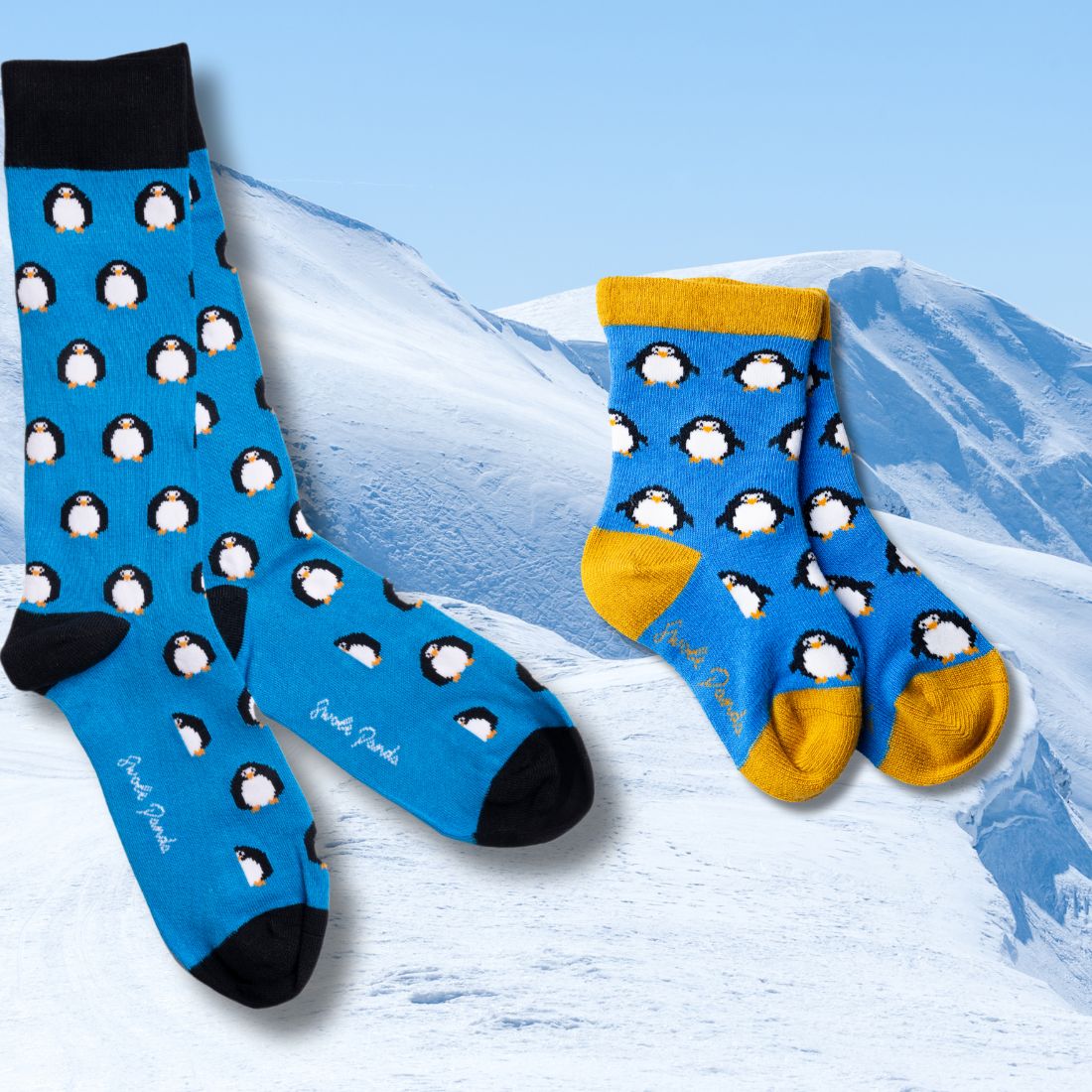 Penguin Matching Bamboo Socks (Adult & Child) Socks Swole Panda UK 4-7 (US 5-7.5 / EU 37-40) 2-3 YEARS
