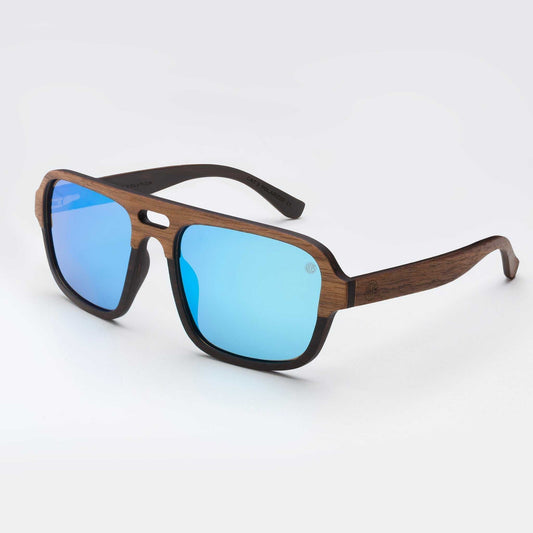 Sustainable Sunglasses - Nazere Walnut Wood Sunglasses Sunglasses Union Of Surf