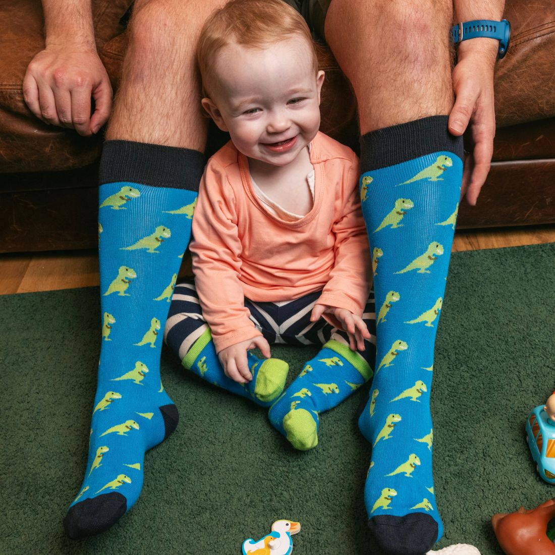 T-Rex Matching Bamboo Socks (Adult & Child) Socks Swole Panda