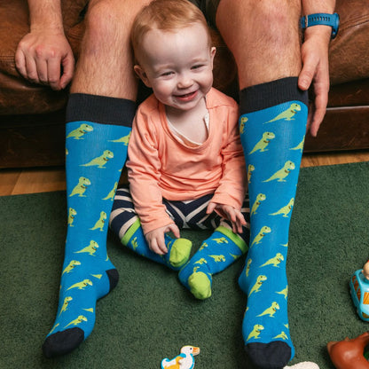 T-Rex Matching Bamboo Socks (Adult & Child) Socks Swole Panda