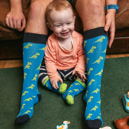 T-Rex Matching Bamboo Socks (Adult & Child) Socks Swole Panda