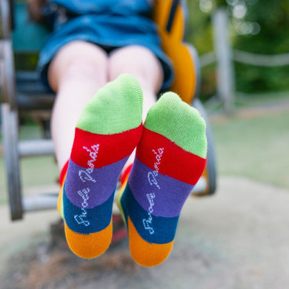Children's Rainbow Stripe Bamboo Socks Socks Swole Panda