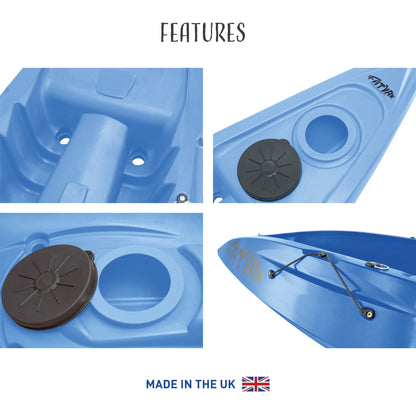Kaafu Solo Kayak | Plastic Neutral | Blue | Lightweight & Stable