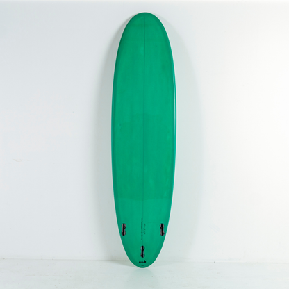 7' 6 Heritage Retro Mini Mal Surfboard in Gloss Tint Mid Length Mini Mal Circle One Surf