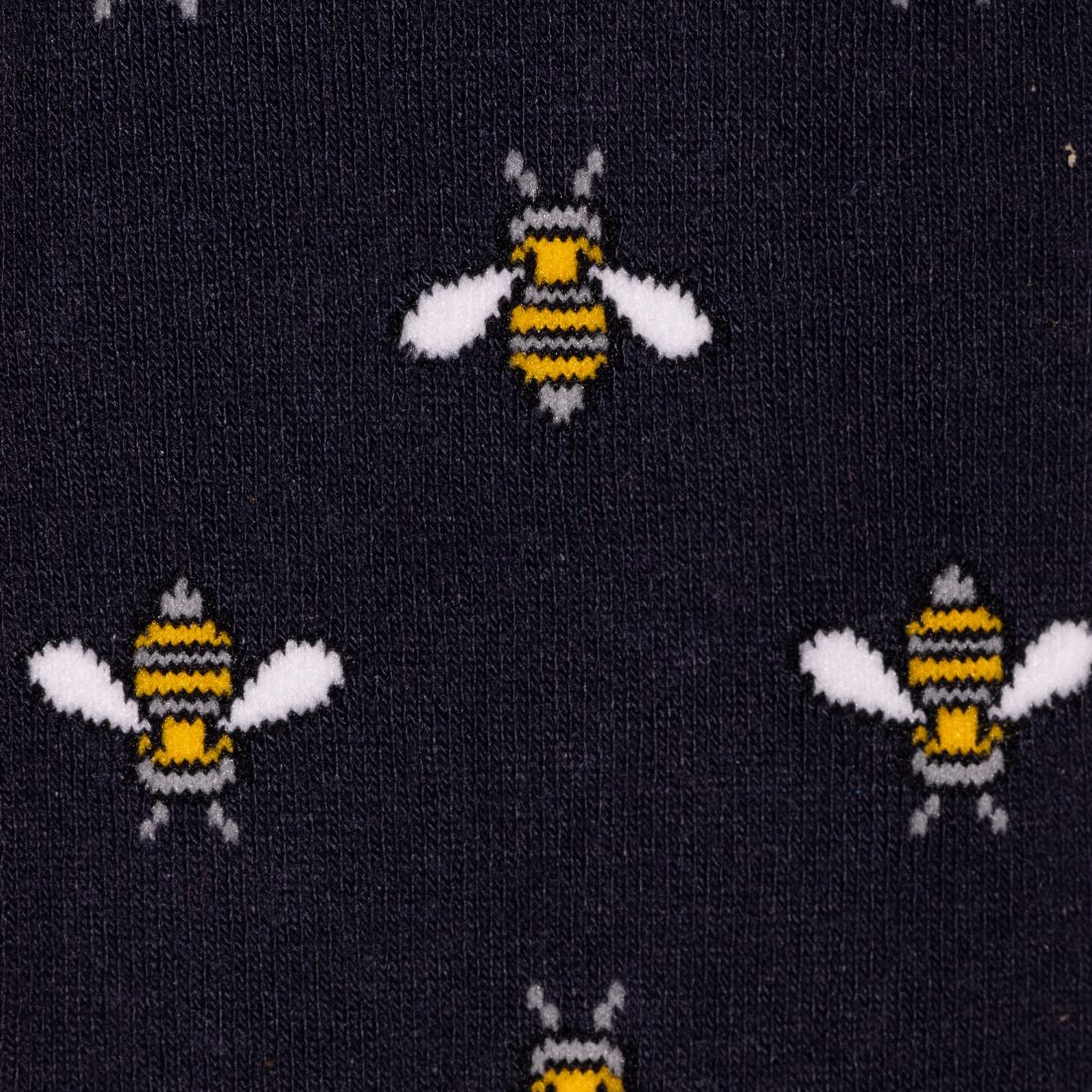 Navy Bumblebee Bamboo Socks (Comfort Cuff) Socks Swole Panda