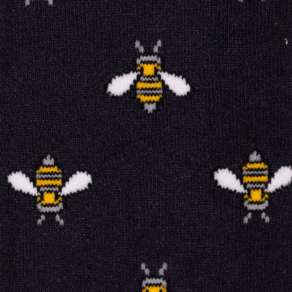 Navy Bumblebee Bamboo Socks Socks Swole Panda