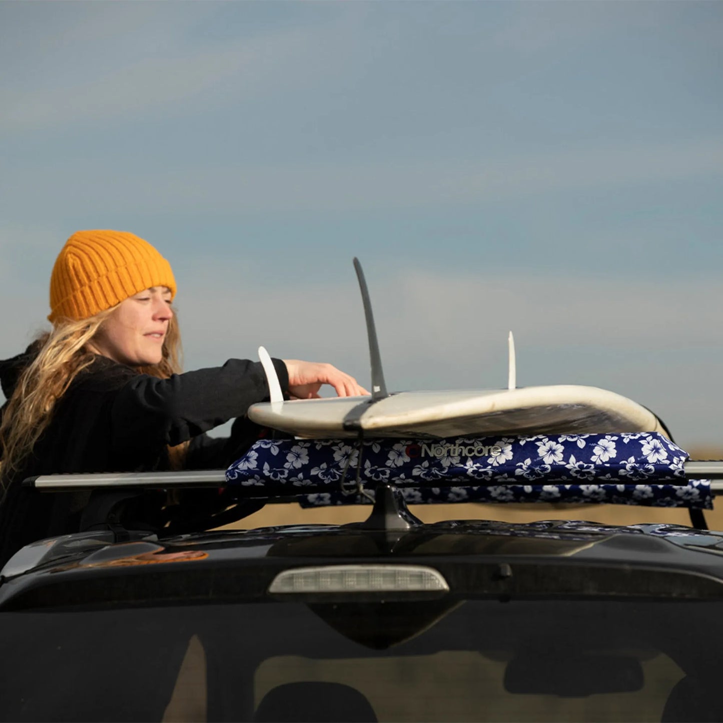 Northcore Roof Bar Pads Set 43cm Pair Pads Hibiscus