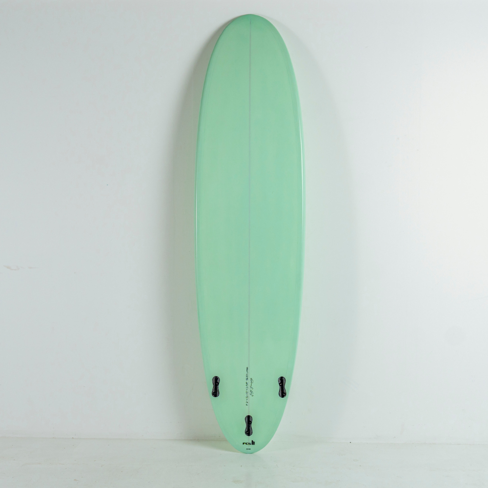 7' 6 Heritage Retro Mini Mal Surfboard in Gloss Tint Mid Length Mini Mal Circle One Surf