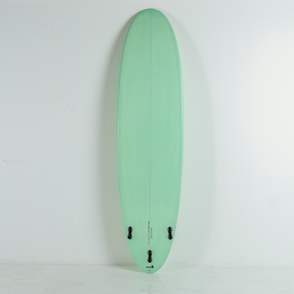 7' 6 Heritage Retro Mini Mal Surfboard in Gloss Tint Mid Length Mini Mal Circle One Surf