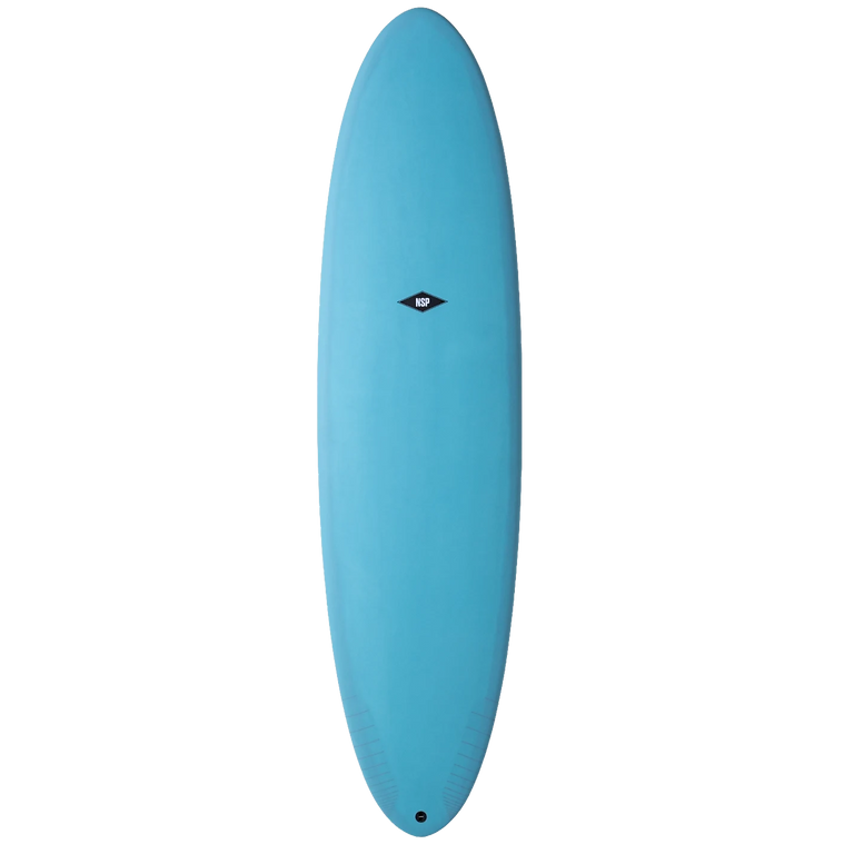 NSP Protech Funboard 7'6" Mini Mal Surfboard - Ocean Tint