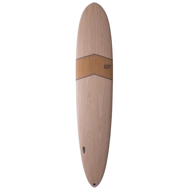 NSP Pro-9 Nature Flex 9'1" Longboard Surfboard - Paulownia Wood
