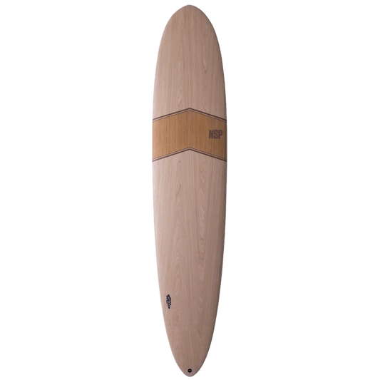 NSP Pro-9 Nature Flex 9'1" Longboard Surfboard - Paulownia Wood