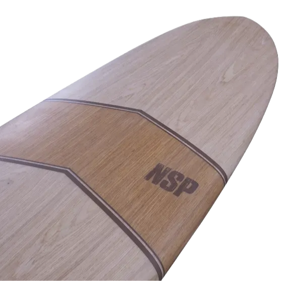 NSP Pro-9 Nature Flex 9'1" Longboard Surfboard - Paulownia Wood
