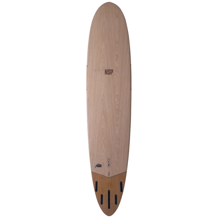 NSP Pro-9 Nature Flex 9'1" Longboard Surfboard - Paulownia Wood