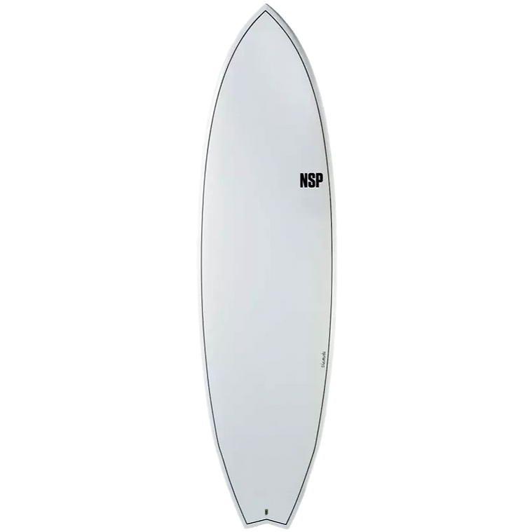 NSP Elements Fish 6'8" Shortboard Surfboard - White Surfboard NSP