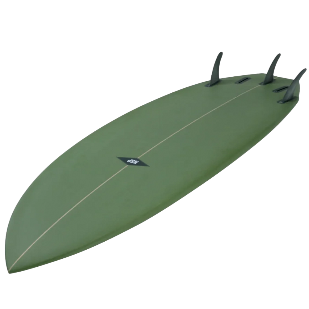 NSP Kingfish PU 6'4" Shortboard Surfboard - Olive