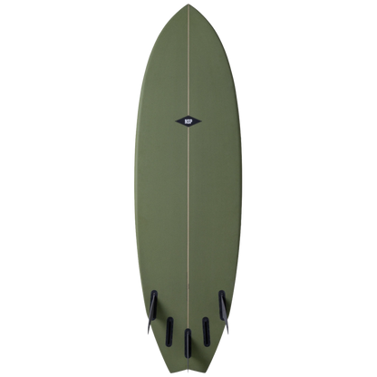 NSP Kingfish PU 6'4" Shortboard Surfboard - Olive