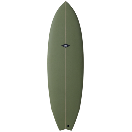 NSP Kingfish PU 6'4" Shortboard Surfboard - Olive
