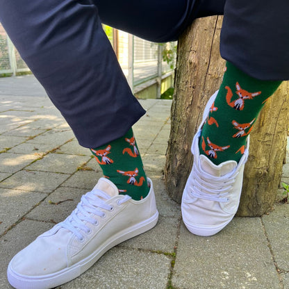 Fox Bamboo Socks (Comfort Cuff) Socks Swole Panda