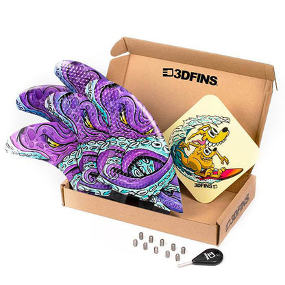 3D Fins - All Rounder 5 Fin - Medium - Kracken (FCS1/Futures) Surfboard Fins 3D Fins FCS1