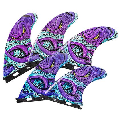 3D Fins - All Rounder 5 Fin - Medium - Kracken (FCS1/Futures) Surfboard Fins 3D Fins